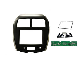 Double 2 DIN FAMITSUBISHIASX201020127 Facia Kit Panel Fascia Plate Dash For Mitsubishi ASX RVR Outlander Sport 2010+