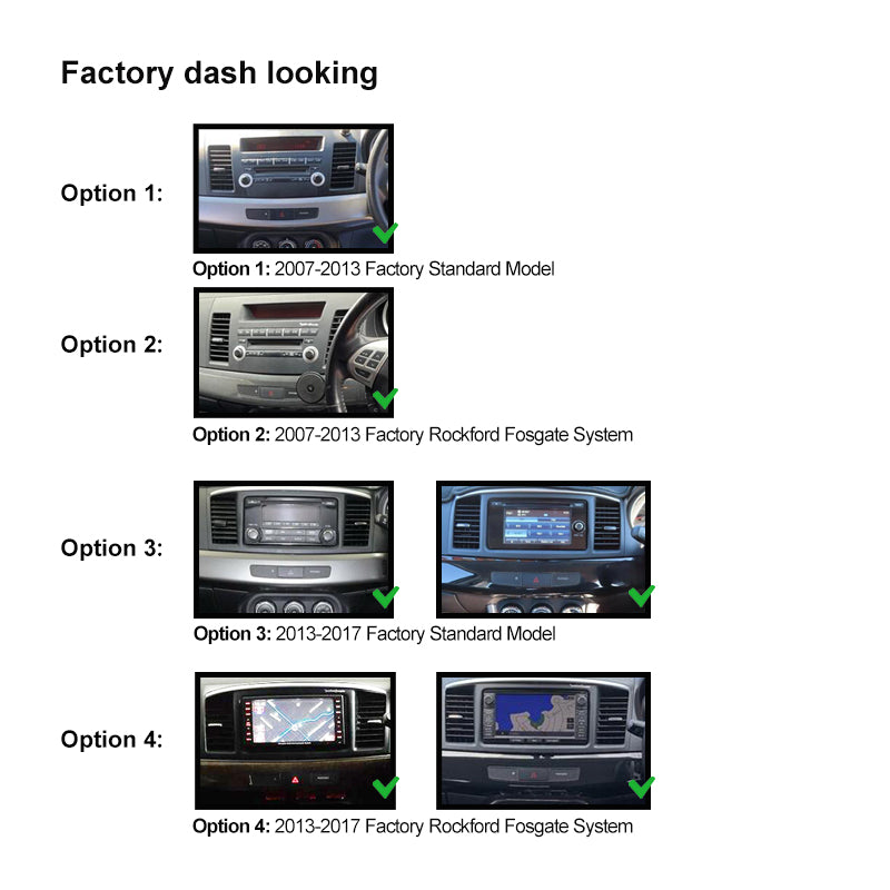 10 Inch Facia FAMITSUBISHILANCER2007201710 Fascia Dash Plate Panel For Mitsubishi Lancer 2007-2017