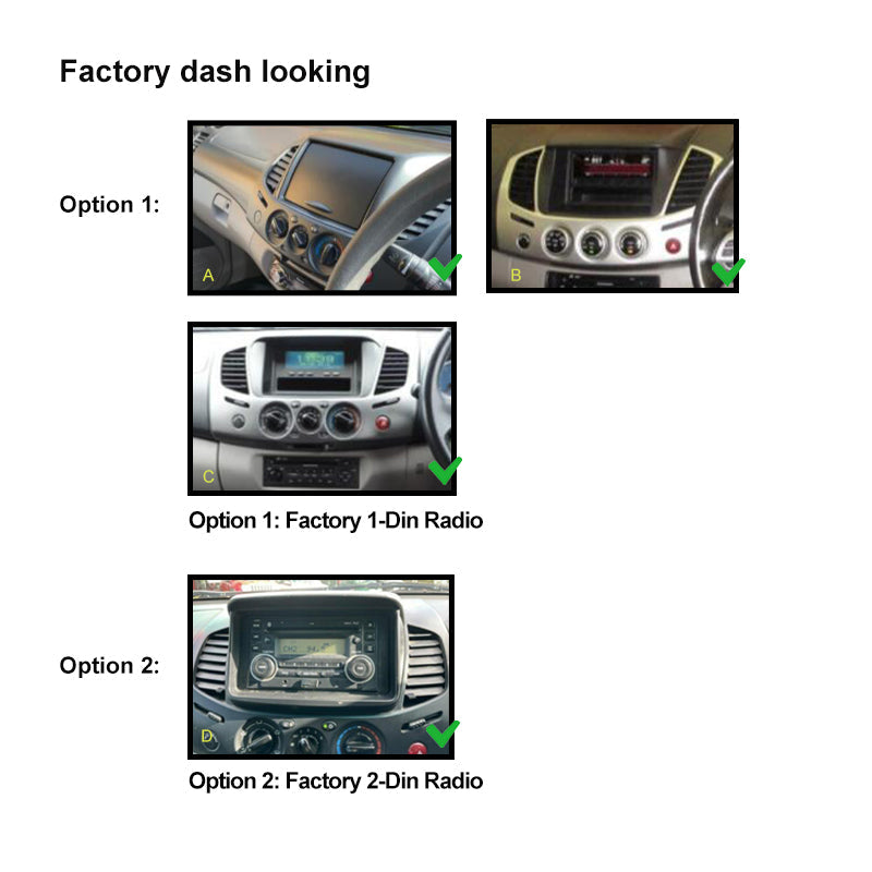 9 Inch Facia FAMITSUBISHITRITON200720149 Fascia Dash Plate Panel For Mitsubishi Triton Challenger 2007-2014