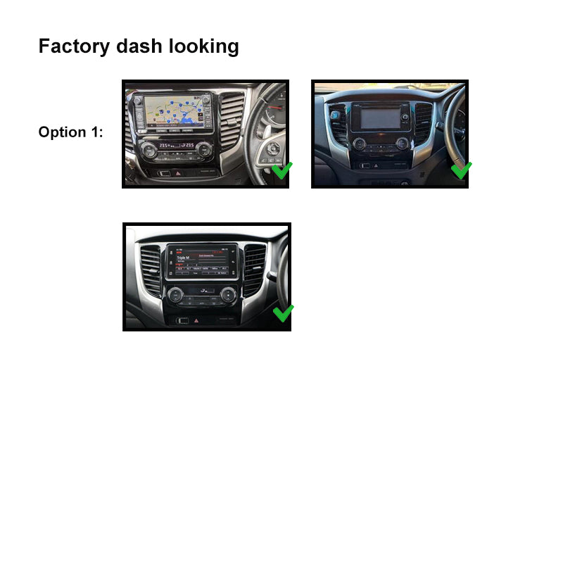 9 Inch Facia FAMITSUBISHITRITON20152018AUTO9 Fascia Dash Plate Panel For Mitsubishi Triton 2015-2018 Auto A/C