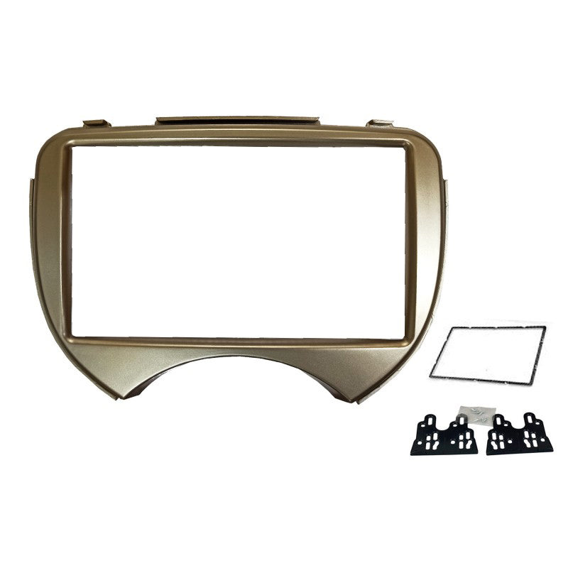 Double 2 Din FANISSANMICRA201120147 Facia Kit Fascia Dash Plate Panel For Nissan Micra 2011-2014