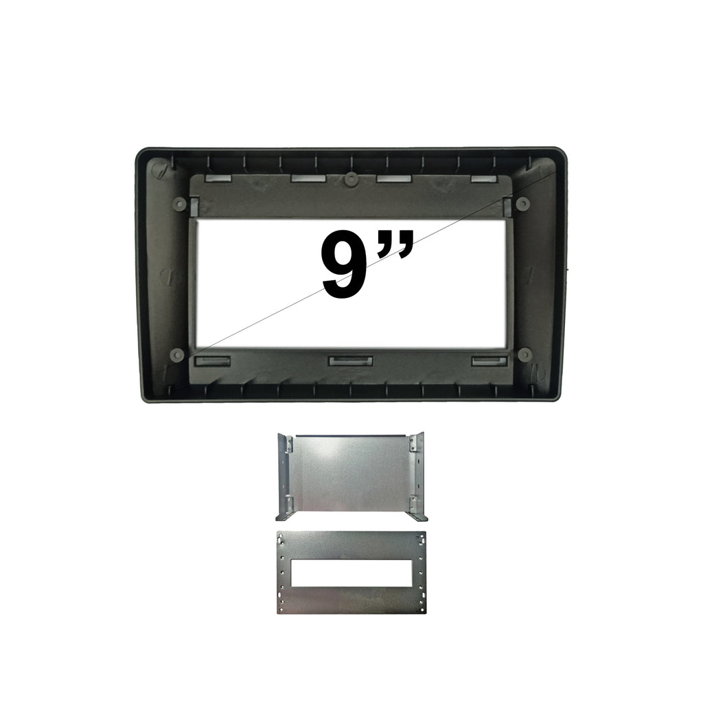 9" FACIA KIT F9NS7+FDINM2 Fascia Dash Plate Panel With Horizontal Din Mounting Kit For Nissan Universal