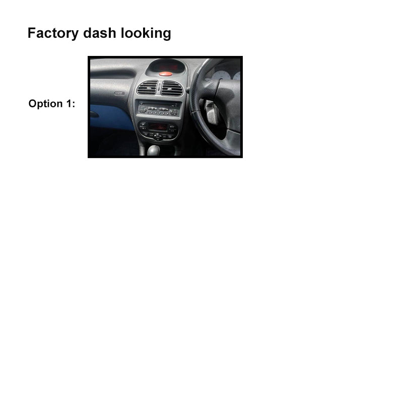 9 Inch Facia FAPEUGEOT206200220079 Fascia Dash Plate Panel For Peugeot 206 2002-2007