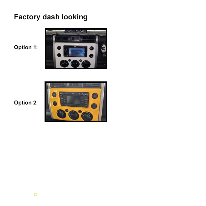 9 Inch Facia FATOYOTAFJCRUISE201120169 Fascia Dash Plate Panel For Toyota FJ Cruise 2011-2016