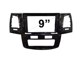 9 Inch Facia F9TY37 Fascia Dash Plate Panel For Toyota Hilux 2005-2014 Auto A/C