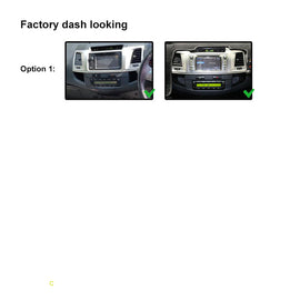 9 Inch Facia F9TY37 Fascia Dash Plate Panel For Toyota Hilux 2005-2014 Auto A/C
