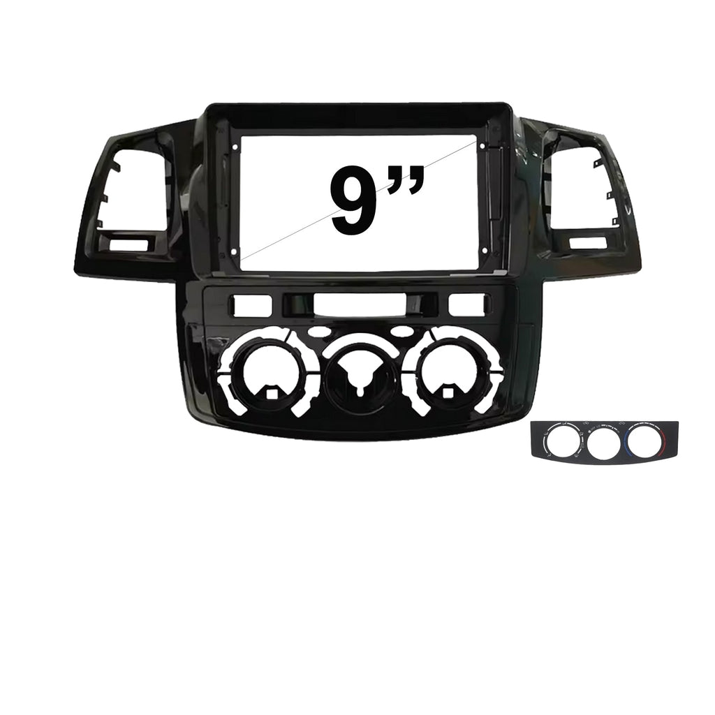 9 Inch Facia FATOYOTAHILUX20052014MANUALB9 Fascia Dash Plate Panel For Toyota Hilux 2005-2014 Manual Bar Knob