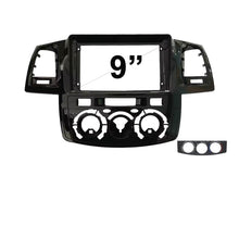 Load image into Gallery viewer, 9 Inch Facia FATOYOTAHILUX20052014MANUALB9 Fascia Dash Plate Panel For Toyota Hilux 2005-2014 Manual Bar Knob