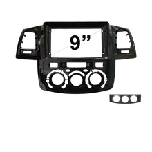 Load image into Gallery viewer, 9 Inch Facia FATOYOTAHILUX20052014MANUALR9 Fascia Dash Plate Panel For Toyota Hilux 2005-2014 Manual Round Knob