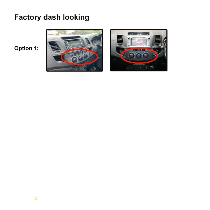 9 Inch Facia FATOYOTAHILUX20052014MANUALR9 Fascia Dash Plate Panel For Toyota Hilux 2005-2014 Manual Round Knob