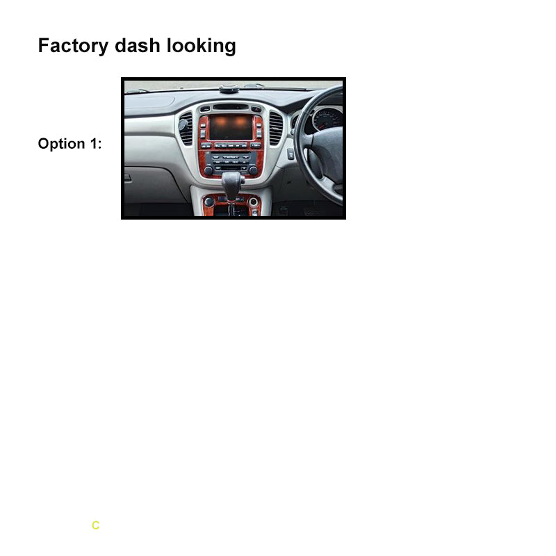 9 Inch Facia FATOYOTAKLUGER200020079 Fascia Dash Plate Panel For Toyota Kluger 2000-2007