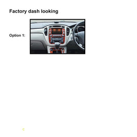 9 Inch Facia F9TY46 Fascia Dash Plate Panel For Toyota Kluger 2000-2007