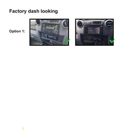 9 Inch Facia F9TY52 Fascia Dash Plate Panel Compatible With Toyota Landcruiser LC70 LC79 2007-2023