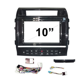 10 Inch Facia & HARNESS FATOYOTALANDCRUISERSAHARA2007201510A Fascia Dash Plate Panel Compatible With Toyota Landcruiser Sahara 2007-2015 Type A