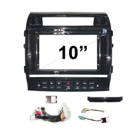 10 Inch Facia & HARNESS FATOYOTALANDCRUISERSAHARA2007201510B Fascia Dash Plate Panel Compatible With Toyota Landcruiser Sahara 2007-2015 Type B