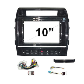 10 Inch Facia & HARNESS FATOYOTALANDCRUISERSAHARA2007201510C Fascia Dash Plate Panel Compatible With Toyota Landcruiser Sahara 2007-2015 Type C