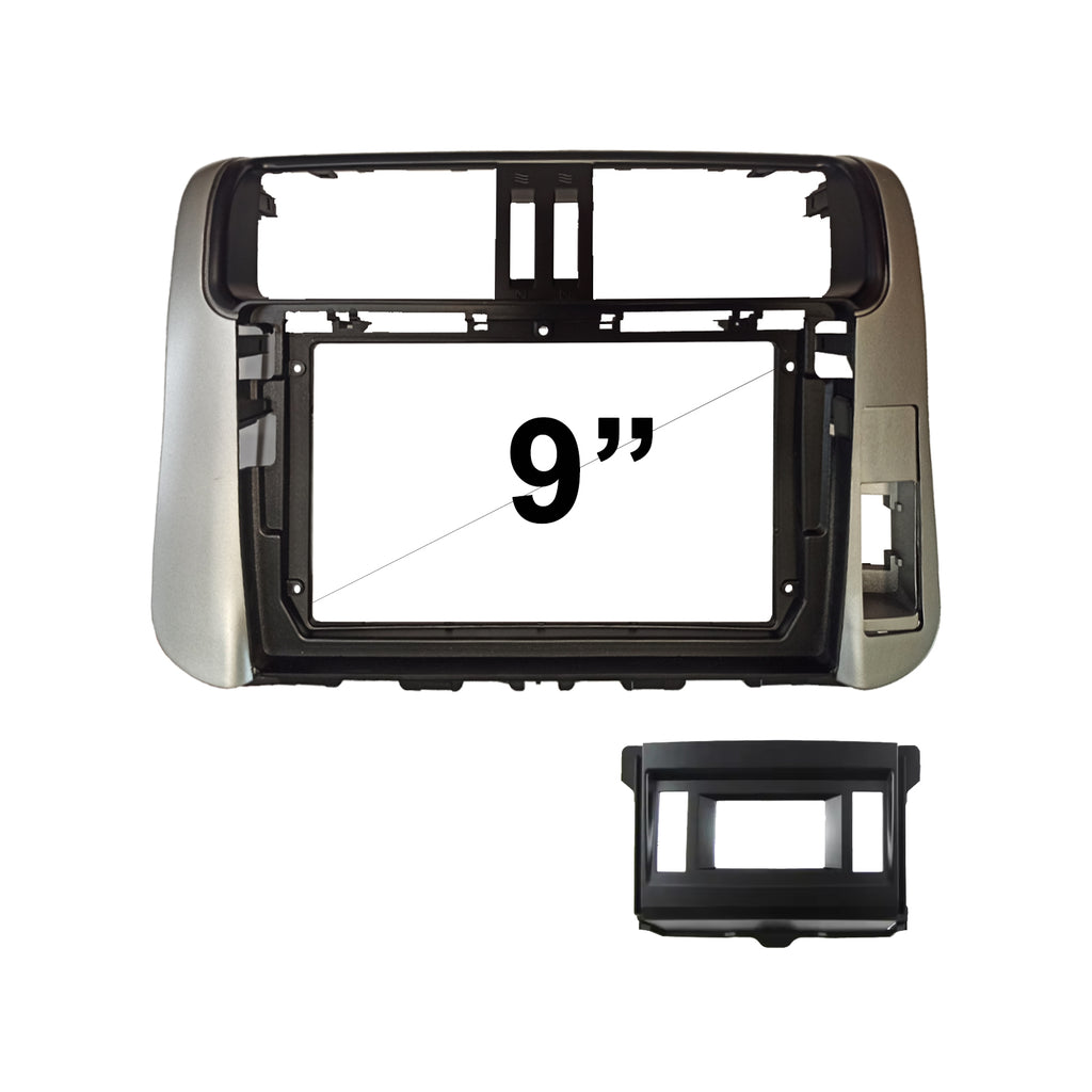 9" FACIA KIT FATOYOTAPRADO200920139R1 CAC MADE Fascia Dash Plate Panel Compatible With Toyota Prado 2009-2013 With Relocated Kit