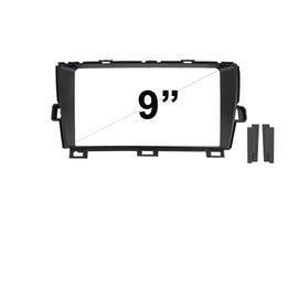 9 Inch Facia F9TY62B Fascia Dash Plate Panel Compatible With Toyota Prius 2009-2015 Black