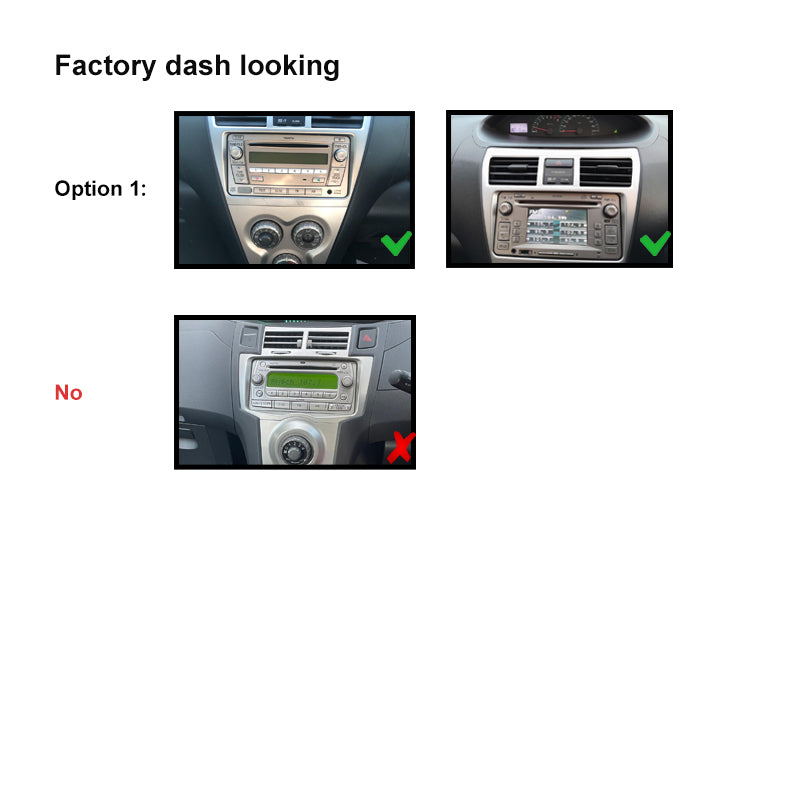 9 Inch Facia FATOYOTAYARIS200520119 Fascia Dash Plate Panel Compatible With Toyota Yaris 2005-2011