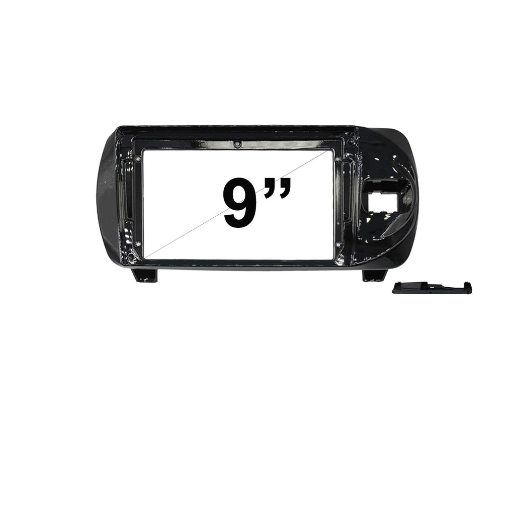 9 Inch Facia FATOYOTAYARIS201420179 Fascia Dash Plate Panel Compatible With Toyota Yaris 2014-2017 With Factory Rectangle Hazard Switch