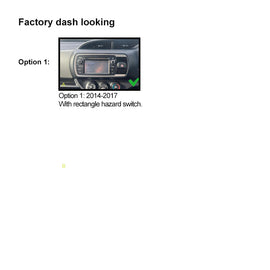 9 Inch Facia F9TY76 Fascia Dash Plate Panel Compatible With Toyota Yaris 2014-2017 With Factory Rectangle Hazard Switch