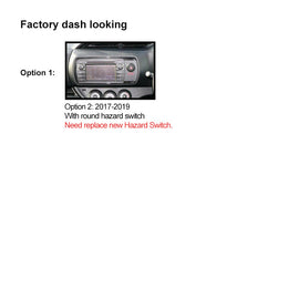 9 Inch Facia F9TY76H Fascia Dash Plate Panel Compatible With Toyota Yaris 2017-2019 With Factory Circle Hazard Switch