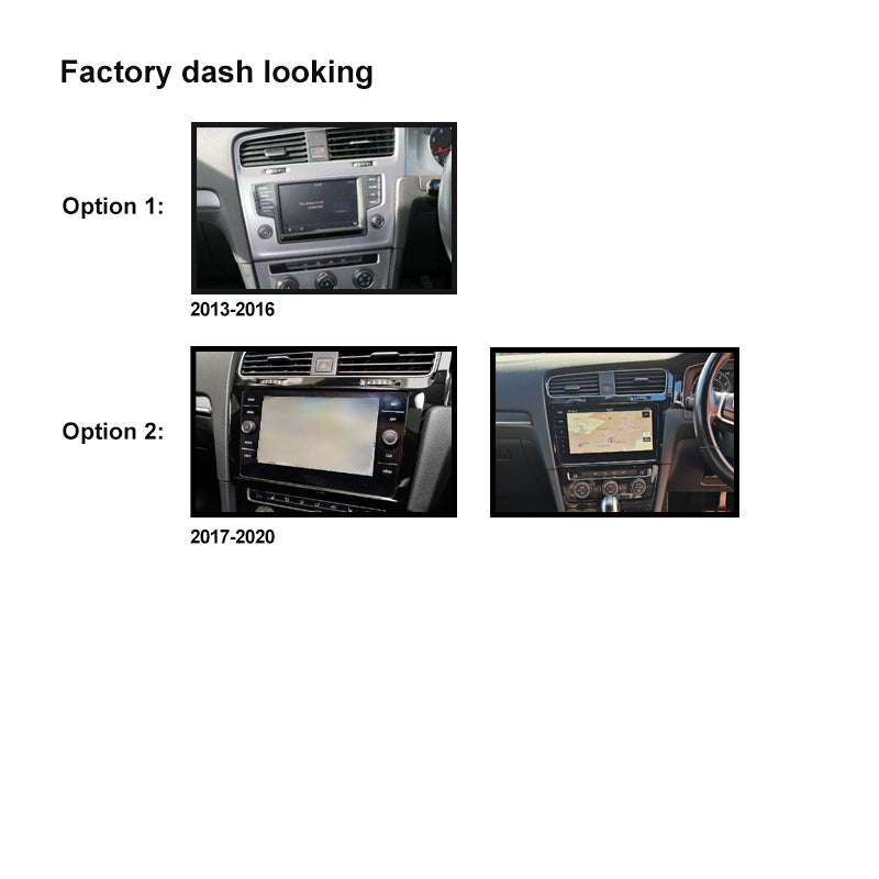 10 Inch Facia FAVWGOLF72013202010 Fascia Dash Plate Panel Compatible With VW Golf 7 2013-2020