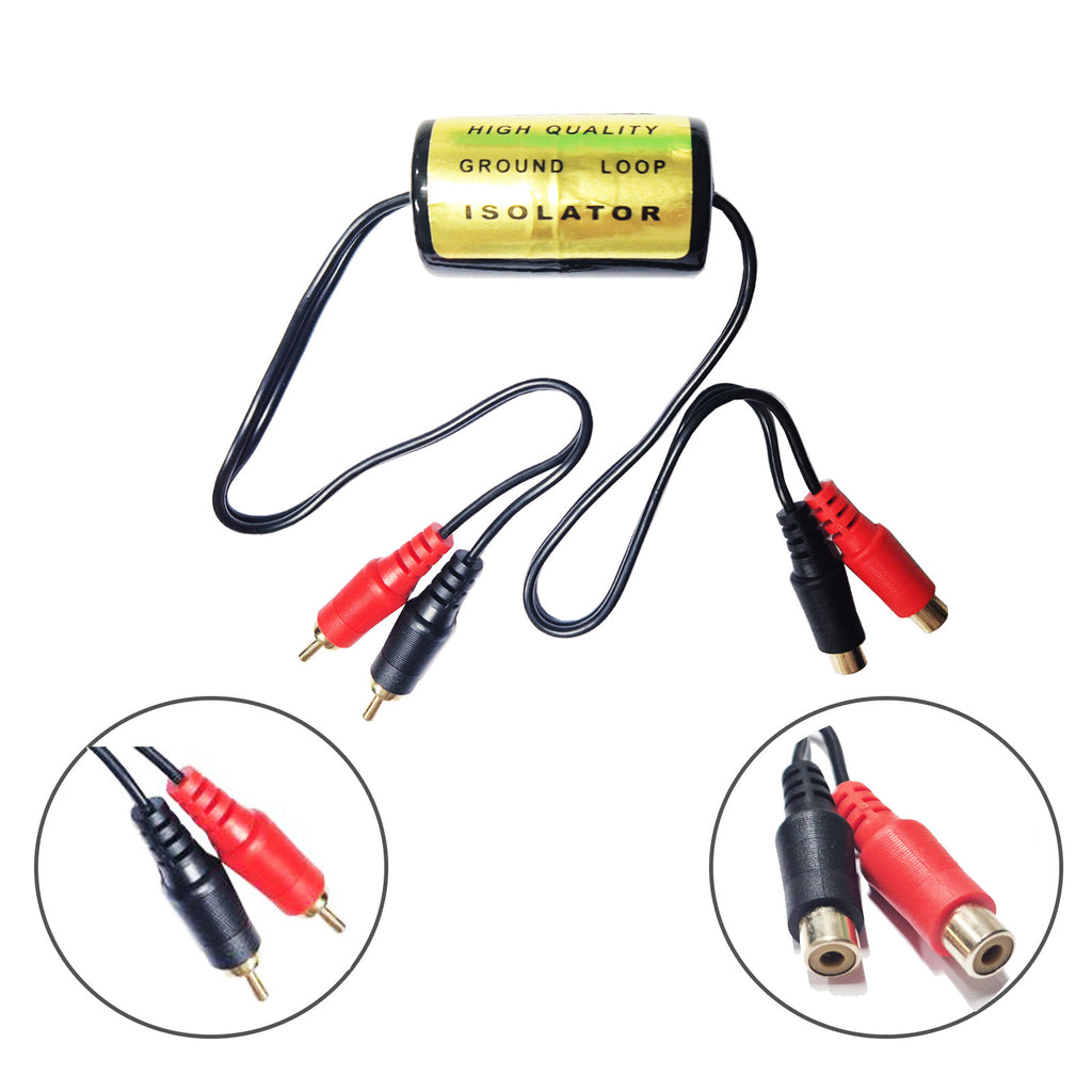 ISOL2 2-Channel RCA Ground Loop Isolator Audio Noise Filter Suppressor for Car AMP Stereo