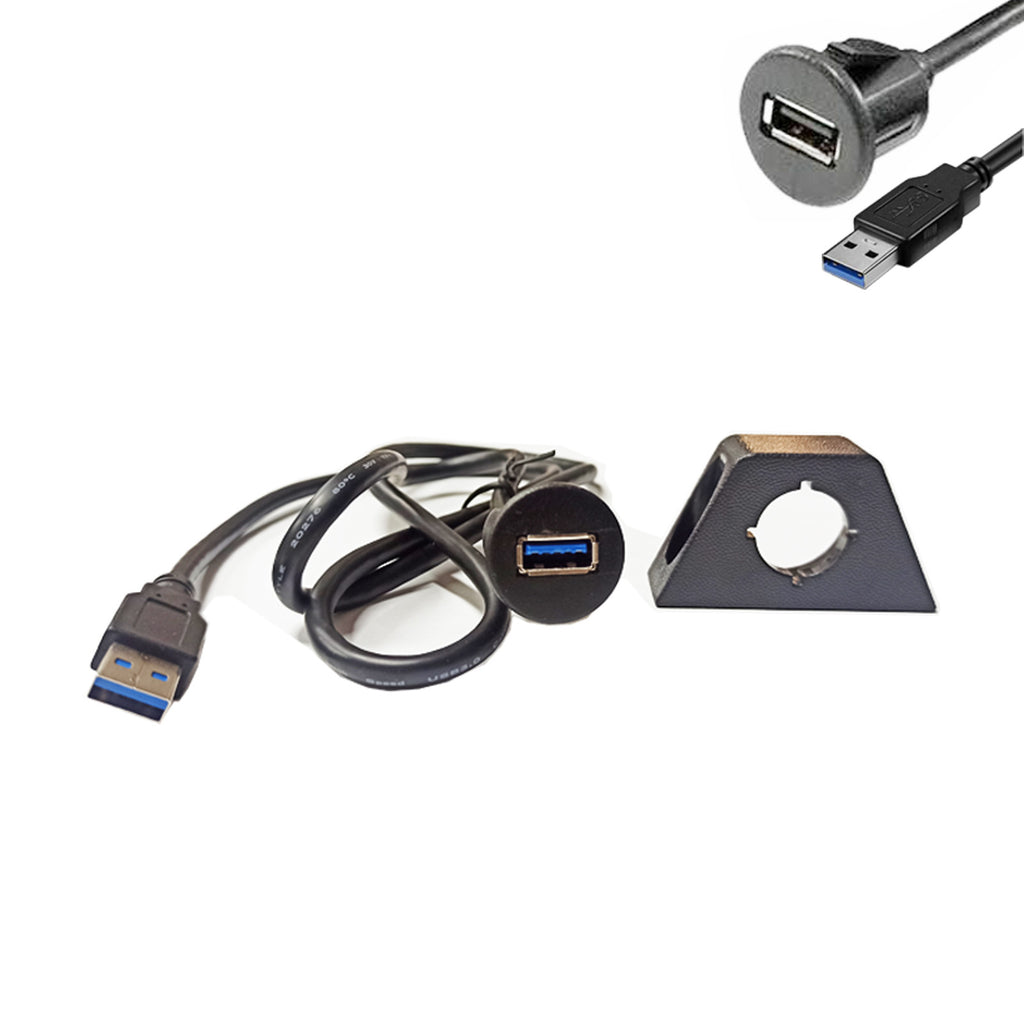 USBUN2 USB 3.0 Extension Cable Flush Mount Mounting Bracket Socket 25mm