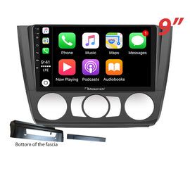 dNakamichi Android NA9BMW1S20042011MANUAL Wireless Apple Carplay Android Auto Sat Nav Solution compatible with BMW 1 Series 2004-2011 Manual A/C