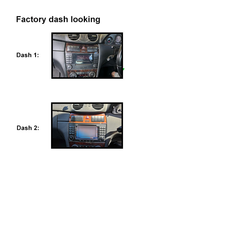 CAC F8MB6K1 9 Inch Fascia Kit Compatible with Mercedes CLK 2005-2008 Dash 1 2 Standard