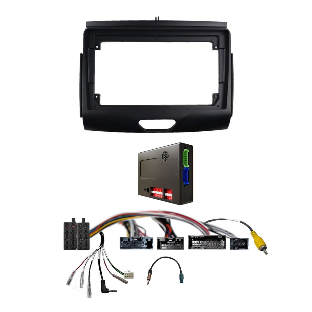 CAC F9FD23K1 9 Inch Fascia Kit Compatible with Ford Ranger 2015-2018 Dash 3 2018-2021 Dash 3