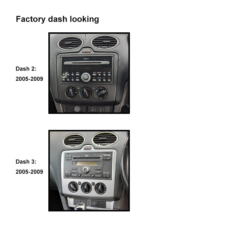 CAC F9FD25K1 9 Inch Fascia Kit Compatible with Ford Focus 2005-2009 Dash 2 Dash 3