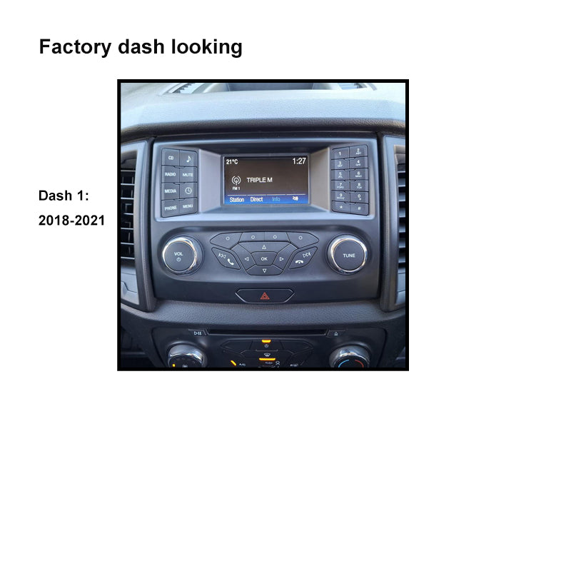 CAC F9FD4K2 9 Inch Fascia Kit Compatible with Ford Ranger 2018-2021 Dash 1