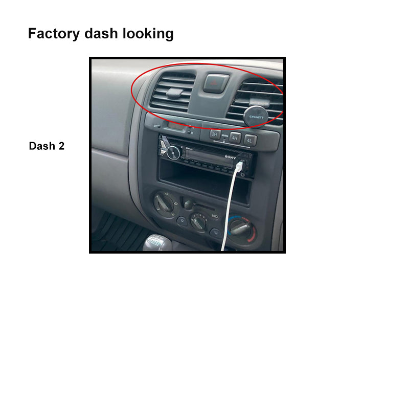 CAC F9GM7K 9 Inch Fascia Kit Compatible with Holden Rodeo 2003-2008 Dash 2 Square Air Vent
