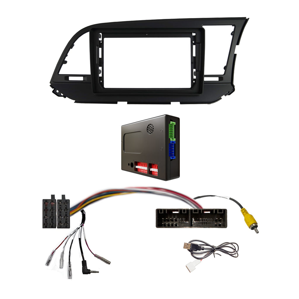 CAC F9HY6K1 9 Inch Fascia Kit Compatible with Hyundai Elantra 2016-2020 Dash 1 2