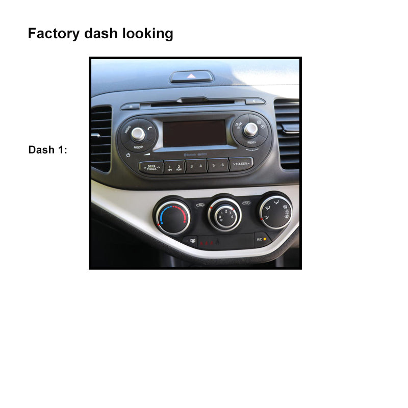 9" FACIA KIT F9KA43 Fascia Dash Plate Panel For Kia Picanto 2011-2017