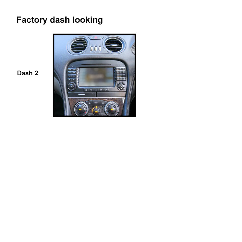 CAC F9MB22K2 9 Inch Fascia Kit Compatible with Mercedes SL 2002-2011 R230 Dash 2 Fibre Optic