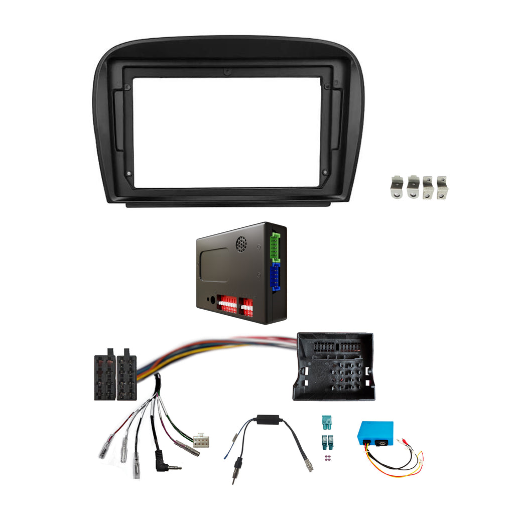 CAC F9MB22K2 9 Inch Fascia Kit Compatible with Mercedes SL 2002-2011 R230 Dash 2 Fibre Optic