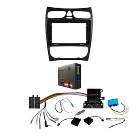 CAC F9MB5K1 9 Inch Fascia Kit Compatible with Mercedes CLK 2000-2004 Dash 2 Fibre Optic System