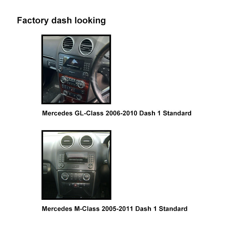 CAC F9MB7K1 9 Inch Fascia Kit Compatible with Mercedes ML GL 2005-2011 Dash 1