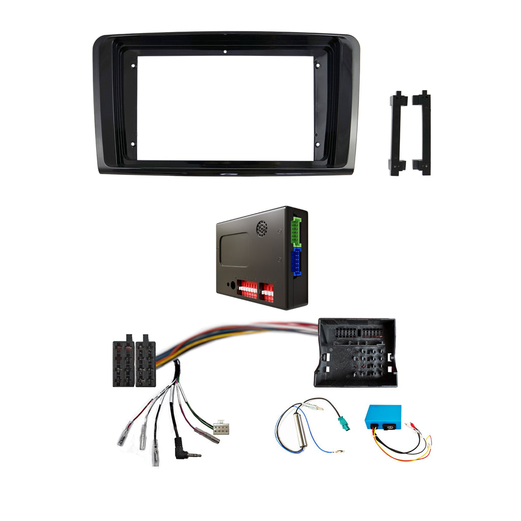 CAC F9MB7K2 9 Inch Fascia Kit Compatible with Mercedes ML GL 2005-2011 Dash 2 Fibre Optic System