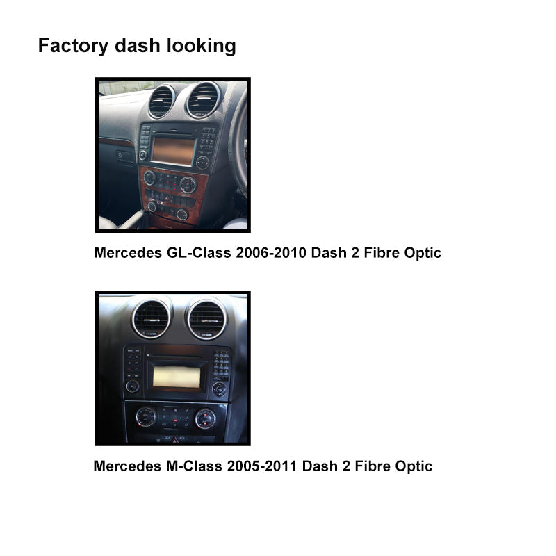 CAC F9MB7K2 9 Inch Fascia Kit Compatible with Mercedes ML GL 2005-2011 Dash 2 Fibre Optic System