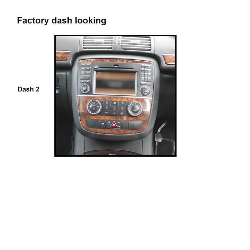 CAC F9MB8K2 9 Inch Fascia Kit Compatible with Mercedes R-Class 2006-2012 W251 Dash 2 Fibre Optic System