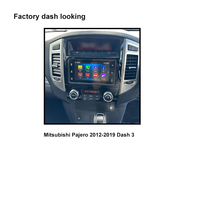 CAC F9MT22K4 9 Inch Fascia Kit Compatible with Mitsubishi Pajero 2012-2019 Dash 3