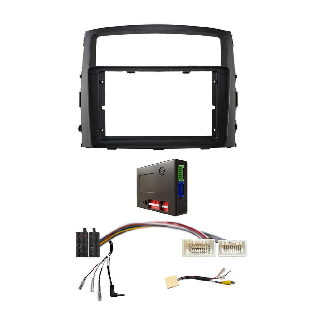 CAC F9MT22K6 9 Inch Fascia Kit Compatible with Mitsubishi Pajero 2006-2014 Dash 4 Rockford Fosgate