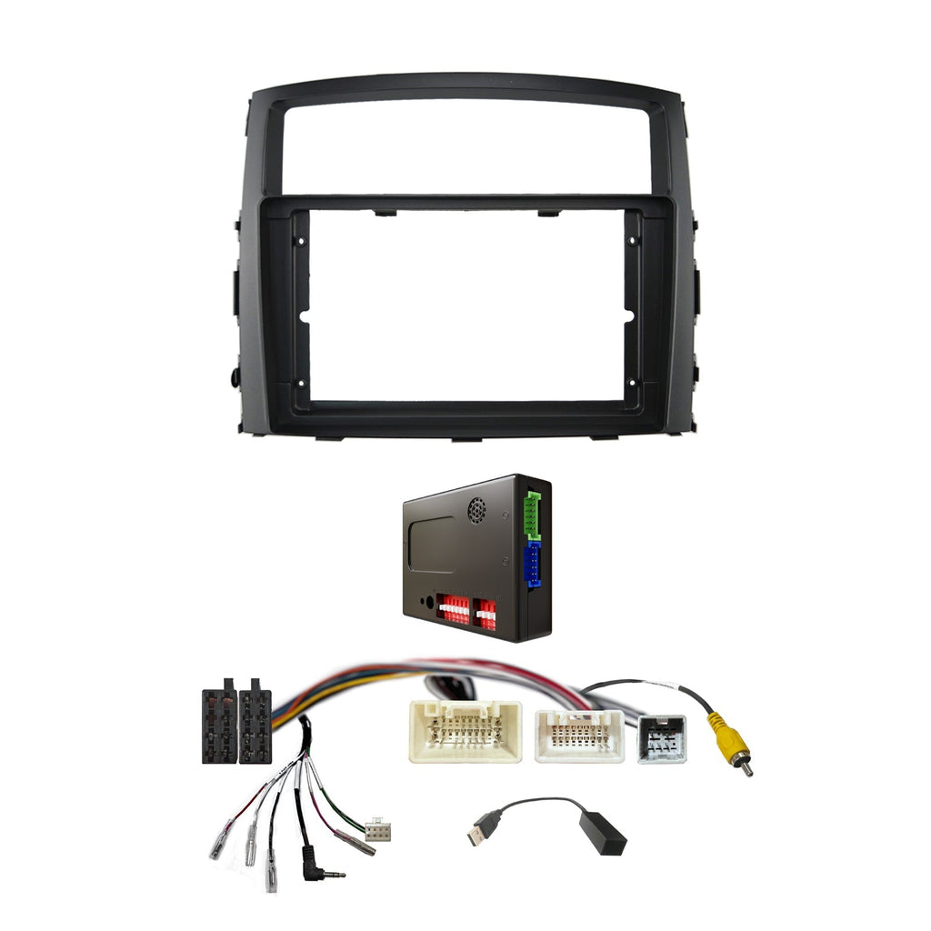 CAC F9MT22K7 9 Inch Fascia Kit Compatible with Mitsubishi Pajero 2012-2019 Dash 4 Rockford Fosgate