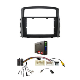 CAC F9MT22K7 9 Inch Fascia Kit Compatible with Mitsubishi Pajero 2012-2019 Dash 4 Rockford Fosgate