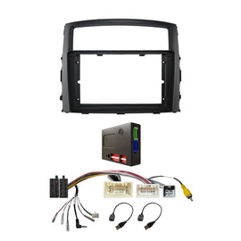 CAC F9MT22K8 9 Inch Fascia Kit Compatible with Mitsubishi Pajero 2012-2019 Dash 5 Rockford Fosgate Factory 360° Camera