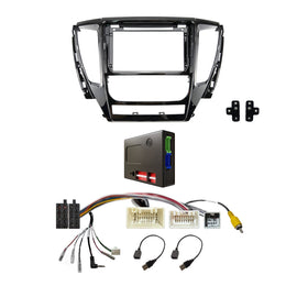 CAC F9MT23K2 9 Inch Fascia Kit Compatible with Mitsubishi Pajero Sport 2015-2019 Dash 1 Rockford Fosgate Factory 360° Camera